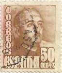 Stamps Spain -  (182) GENERAL FRANCO. VALOR FACIAL 50 Cts. EDIFIL 1022