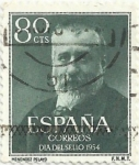 Stamps Spain -  DIA DEL SELLO 1954. MARCELINO MENÉNDEZ PELAYO. EDIFIL 1142