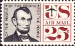 Sellos de America - Estados Unidos -  ABRAHAM LINCOLN BY THE PEOPLE AIR MAIL