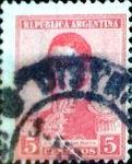 Sellos de America - Argentina -  Intercambio 0,25 usd  5 cent. 1917