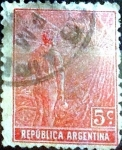 Stamps Argentina -  Intercambio 0,20 usd  5 cent. 1911