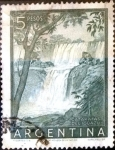Stamps Argentina -  Intercambio 0,20 usd 5 pesos 1955