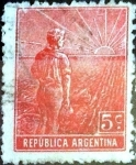 Sellos de America - Argentina -  Intercambio 0,25 usd 5 cent. 1912