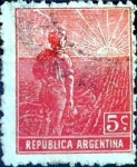 Stamps Argentina -  Intercambio 0,25 usd 5 cent. 1912
