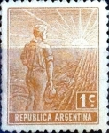 Sellos de America - Argentina -  Intercambio 0,25 usd 1 cent. 1912