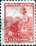 Sellos de America - Argentina -  Intercambio 0,30 usd 5 cent. 1899
