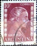 Stamps Argentina -  Intercambio 0,20 usd 10 cent. 1952