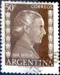 Stamps Argentina -  Intercambio jxi 0,20 usd 50 cent. 1952
