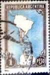 Sellos de America - Argentina -  Intercambio 0,20 usd  1 peso. 1951