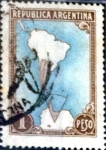 Stamps Argentina -  Intercambio 0,20 usd  1 peso. 1951