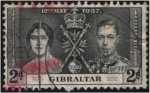 Sellos del Mundo : Europe : Gibraltar : Coronación de George VI