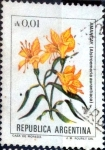 Stamps Argentina -  Intercambio 0,20 usd 1 cent. 1985