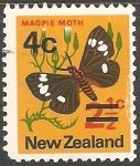 Sellos de Oceania - Nueva Zelanda -  magpie moth
