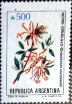 Stamps Argentina -  Intercambio m1b 0,40 usd 500 australes 1989