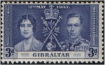 Sellos del Mundo : Europe : Gibraltar : Coronación de George VI