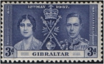 Sellos de Europa - Gibraltar -  Coronación de George VI