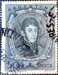 Stamps Argentina -  Intercambio 1,40 usd 50 pesos 1955