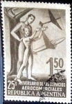 Sellos de America - Argentina -  Intercambio 0,20 usd 1,50 pesos 1955