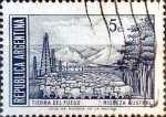 Stamps Argentina -  Intercambio 0,20 usd 5 cent. 1972