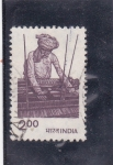 Stamps India -  tejedor