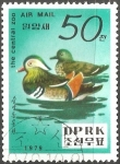 Sellos de Asia - Corea del norte -  patos mandarines :