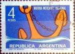 Stamps Argentina -  Intercambio crxf2 0,20 usd 4 peso 1966