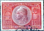 Stamps Argentina -  Intercambio nfb 0,20 usd 1 peso 1949