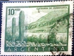 Stamps Argentina -  Intercambio 0,80 usd 10 pesos 1955