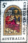 Stamps Australia -  Intercambio 0,20 usd 5 cent. 1969
