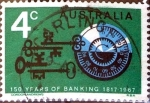 Stamps Australia -  Intercambio 0,20 usd 4 cent. 1967