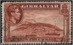 Sellos de Europa - Gibraltar -  Vista del Peñón