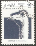 Stamps Spain -  Sahara-Avestruz