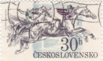 Stamps Czechoslovakia -  carrera hípica