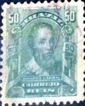 Stamps : America : Brazil :  Intercambio 0,20 usd 50 reales 1906