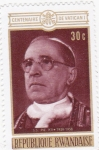 Stamps Rwanda -  Centenario del Vaticano- Pío XII