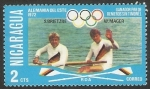 Stamps Nicaragua -  Equipo de remeros de Alemania del Este