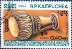 Stamps : Asia : Cambodia :  Intercambio aexa 0,20 usd 0,40 riel 1984