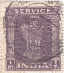 Stamps India -  columna de Asoka