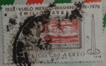 Stamps : America : Mexico :  vuelo mexico-washington
