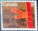 Stamps Canada -  Intercambio 0,20 usd 8 cent. 1974