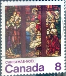 Stamps Canada -  Intercambio crxf2 0,20 usd 8 cent. 1976