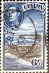 Sellos de Asia - Sri Lanka -  Intercambio 0,20 usd 6 cent. 1938