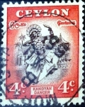 Stamps Sri Lanka -  Intercambio 0,20 usd 4 cent. 1950