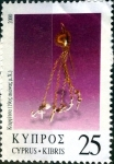 Stamps : Asia : Cyprus :  Intercambio 0,95 usd 25 cent.  2000
