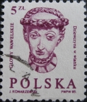 Stamps Poland -  Woman wearing wreath.