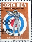 Stamps Costa Rica -  Intercambio 0,90 usd 3 colon 1968