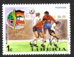 Sellos de Africa - Liberia -  Fútbol Copa del Mundo 1974 , Alemania