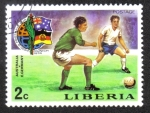Sellos de Africa - Liberia -  Fútbol Copa del Mundo 1974 , Alemania