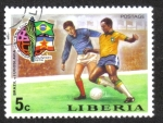Stamps Liberia -  Fútbol Copa del Mundo 1974 , Alemania