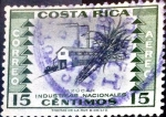 Stamps Costa Rica -  Intercambio 0,20 usd 15 cent. 1954